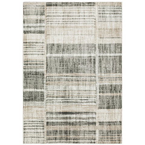 Oriental Weavers Cambria Area Rug - 055X2-9'10" x 12'10" - in Tan/Charcoal - Modern Style, Stain Resistant, Family and Pet Friendly, Family, Dining, Living Room Rug