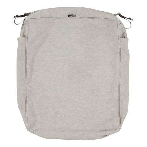 Classic Accessories Montlake Patio Seat Cushion Slip Cover, Heather Grey, 25" x 27" x 5" Thick