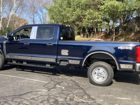 QAA part is a 12 piece Stainless Steel Rocker Panel Trim, Upper Kit, 4.5" Width that is compatible with Ford F-250 & F-350 Super Duty Crew Cab Dually 2023-2024 TH63326