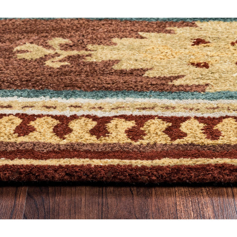 Rizzy Home Alora Decor Ryder 3' x 5' Tribal Multi/Brown/Blue/Gold/Khaki Area Rug