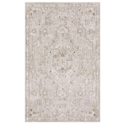 Oriental Weavers Avalon Machine Woven Area Rug - AVA06-3'2" x 5' - in Beige/Ivory - Traditional Style Bedroom, Bathroom, Entryway Rug