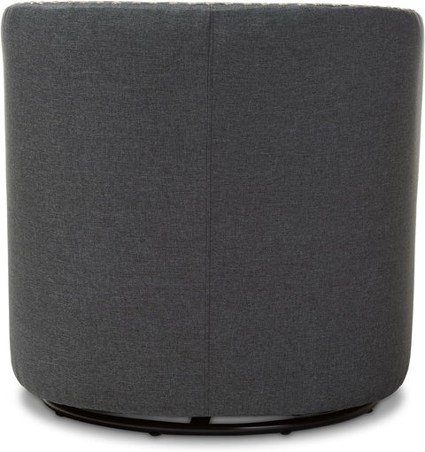 Baxton Studio Finley Mid Century Modern Fabric Upholstered Swivel Armchair, Grey
