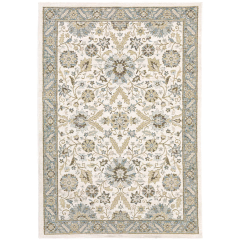 Oriental Weavers Andorra Area Rug - 8918I - 1'10" x 3'2" - in Stone/Ivory - Vintage Inspired, Stain Resistant, Family and Pet Friendly, Entryway, Bathroom Accent Rug