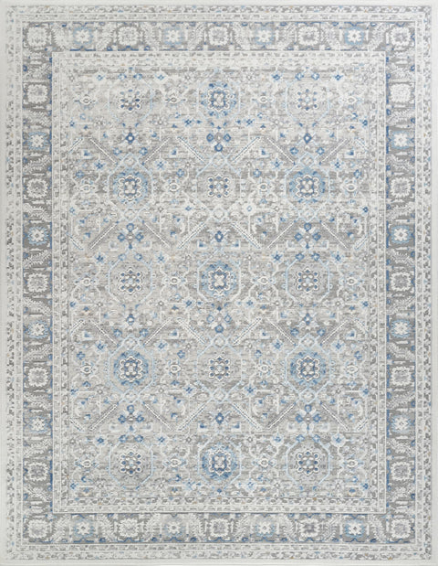 Pasargad Home Turkish Efes Design Area Rug - Traditional, Grey/L. Gray 7' 7'' X 9' 9'' - Elegant & Durable for Living Room, Bedroom, or Office