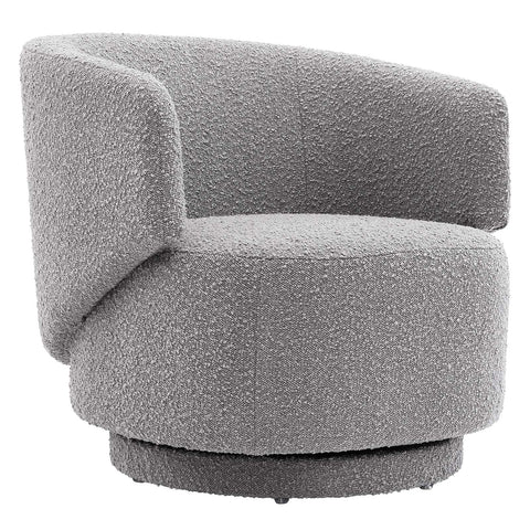 Modway EEI-6357-LGR Celestia Boucle Fabric Swivel Chair, Light Gray