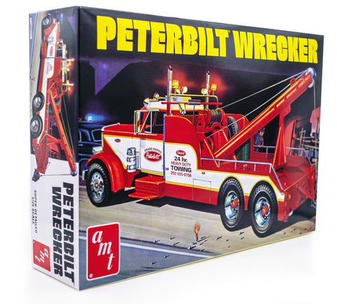 AMT Peterbilt 359 Wrecker Model Kit - 1/25 Scale Buildable Tow Truck for Kids and Adults (AMT1133)