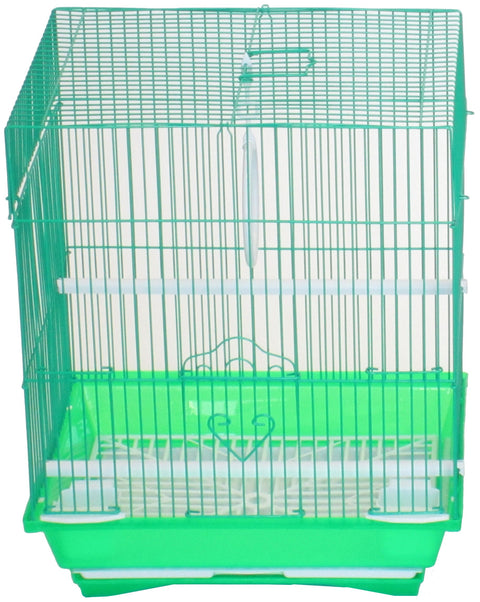 YML Flat TOP Parakeet Bird CAGE, Medium, Green