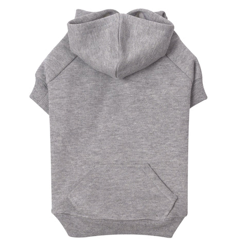 Zack & Zoey Basic Hoodie for Dogs, 16" Medium, Heather Gray