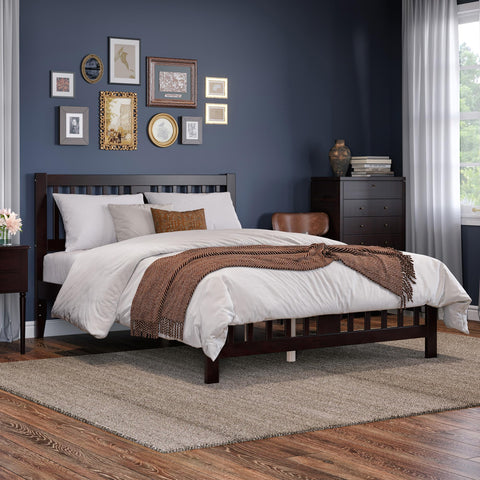 AFI, Tahoe Queen Platform Bed with Matching Footboard, Espresso