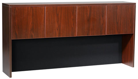 Boss 66-Inch Four Door Hutch, Mahogany