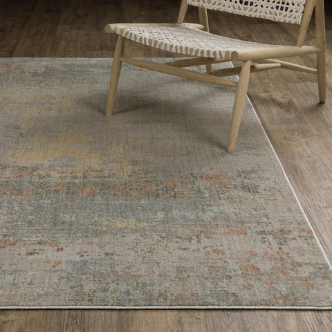 Oriental Weavers Mallory Area Rug - MAL05-2'3" x 7'6" - in Grey/Multi - Contemporary Style, Stain Resistant, Family and Pet Friendly, Entryway, Hallway Runner Rug