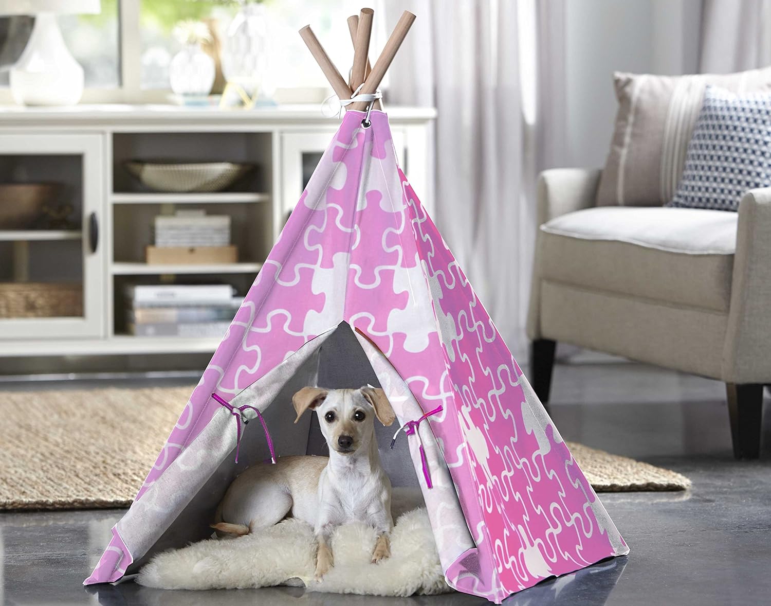 Pet Teepee  Pink Puzzle