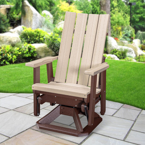 American Furniture Classics Model 410BITB Brandon Swivel Glider in Birchwood on a Tudor Brown Base