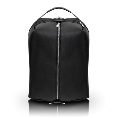 McKleinUSA South Shore, 1680D Ballistic Nylon with Leather Trim, 17" Nylon, Carry-All, Laptop & Tablet Overnight Backpack, Black (78885)