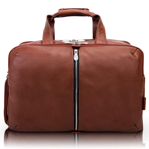 McKlein Avondale, Pebble Grain Calfskin Leather, 19" Triple Compartment, Carry-All, Travel, Laptop Duffel, Travel Duffel Bag, Weekender Bags, Overnight bags, Travel Bag Crossbody Duffel