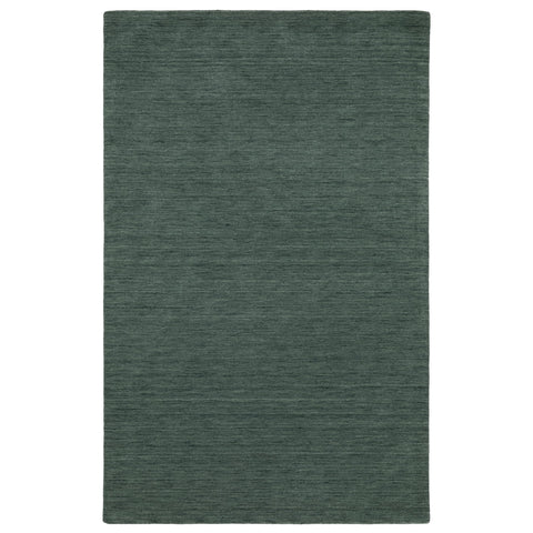 Oriental Weavers Aniston II Hand-Made Wool Area Rug - 27121-10' x 13' - in Solid Teal Blue - Classic Casual Style, Hand-Made Wool Rugs, Family, Dining, Living Room Rug