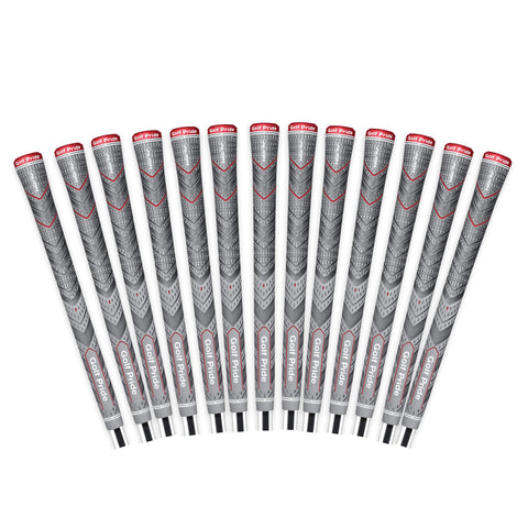 Golf Pride MCC Plus4 Align Golf Club Grip - All-Weather Hybrid Grip with Raised Ridge Technology & Larger Lower Hand - Brushed Cotton Cord & Pebbled Texture - Standard - 13 Pack