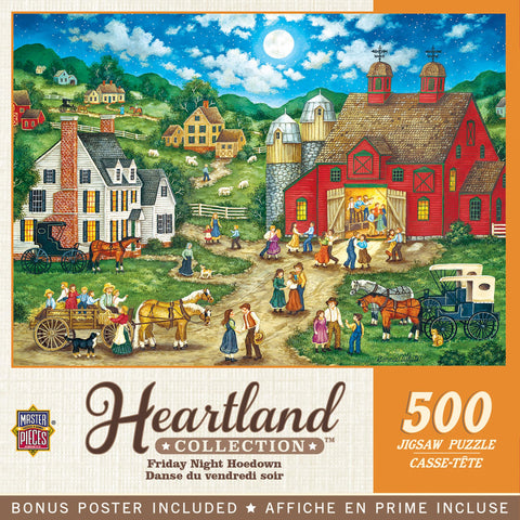 Masterpieces - 550 Piece Jigsaw Puzzle, Friday Night Hoe Down, Fun for Adults, Family, Kids, 18" x 24"