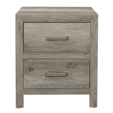 Waldorf 2-Drawer Weathered Gray Nightstand (27.5 in. H x 24.0 in. W x 16.5 in. D)