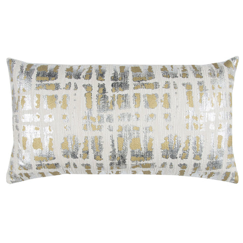 Rizzy Home DOHT12867NT001426 DOH by Abstract Cotton Decorative Filled Pillow DOH by Abstract Cotton Decorative Pillow, Natural, 14" x 26"