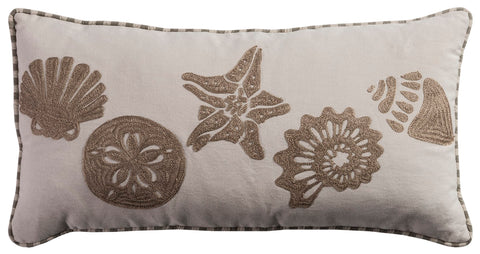 Rizzy Home | T08868 | Cover Only Decorative Pillow | 11"x21" White/Brown/Neutral