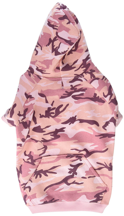 Casual Canine Camo Hoodie for Dogs, 17" Large, Pink