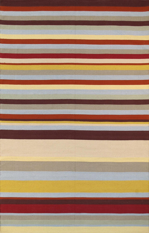 Pasargad Home Anatolian Collection Flat Weave Cotton Multicolor/Area Rug- 5' 0'' X 8' 0''