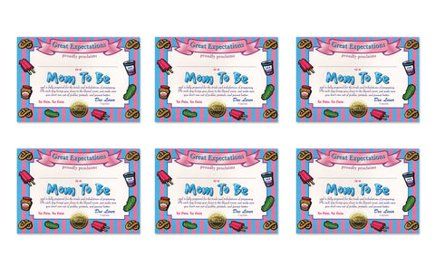 Beistle Mom to be Certificates, 5 by 7-Inch, 6-Pack