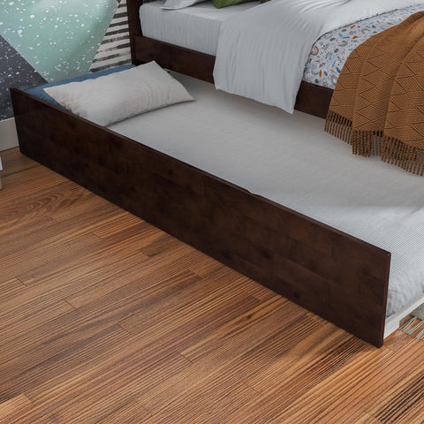 AFI Urban Twin Size Trundle Bed in Walnut