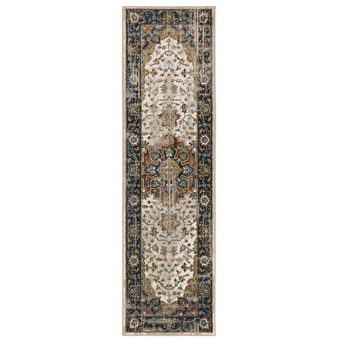Sphinx Venice Area Rug 054X8 Beige Petals Bulbs 2' 3" x 7' 6" Rectangle
