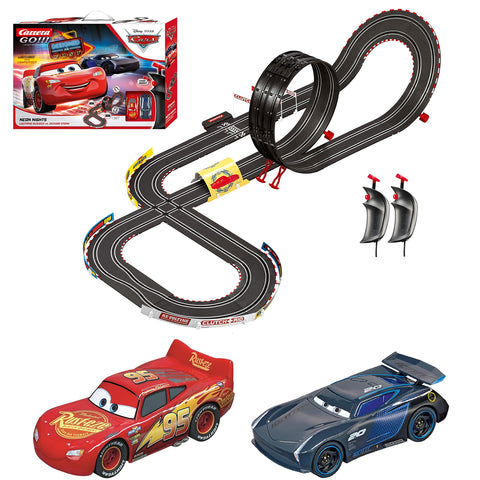 Carrera GO Cars Slot Car Race Track Set – Lightning McQueen Neon Nights
