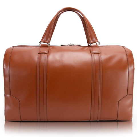 McKlein Kinzie, Top Grain Cowhide Leather, 20" Carry-all Duffel, Duffel Bags, Travel Duffel Bag, Weekender Bags, Overnight bags, Large Capacity Travel Bag Crossbody Bag, Single Compartment Duffel Bag