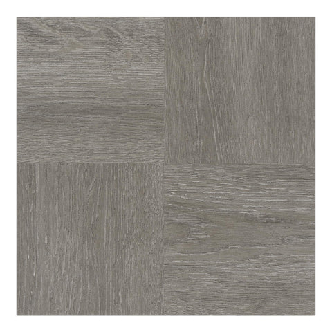 Tivoli Self Adhesive Vinyl Floor Tiles, 45 Tiles - 12" x 12", Charcoal Grey Wood - Peel & Stick, DIY Flooring for Kitchen, Dining Room, Bedrooms, Basements & Bathrooms by Achim Home Decor