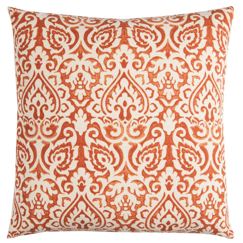 Rizzy Home | T10485 | Down Fill Decorative Pillow | 22"x22" Orange/Brown/Neutral