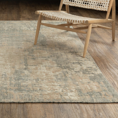 Oriental Weavers Solstice Hand-loomed Wool Blend Area Rug - SLS03-10' x 14' - in Slate/Beige - Contemporary Style Living Room, Family Room, Dining Room Rug