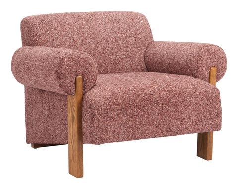 Zuo Verity Accent Chair Copper, Copper Accent Chair, Modern Style, Textured Weave, Armrest Support, Solid Ash Wood, Indoor Living, 38.2" W x 33.9" D x 28.9" H, Non-Stackable