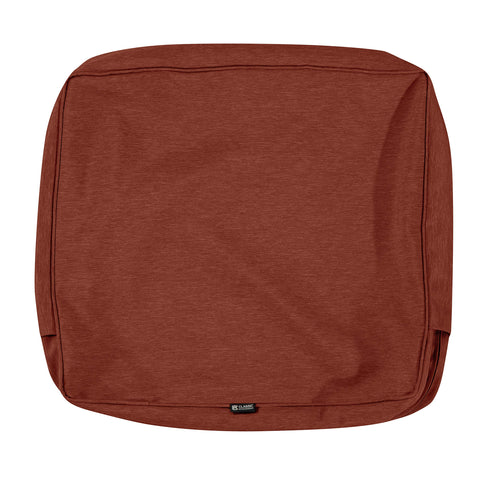 Classic Accessories Montlake FadeSafe Water-Resistant Patio Lounge Back Cushion Cover, 21 x 15 x 4 Inch, Heather Henna, Patio Furniture Cushion Covers