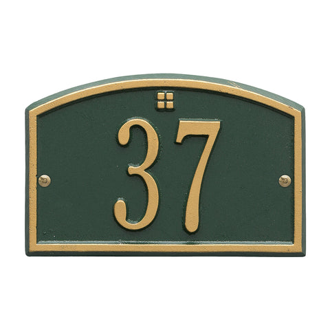 Cape Charles Petite Wall Address Plaque Color: Bronze/Gold Letters