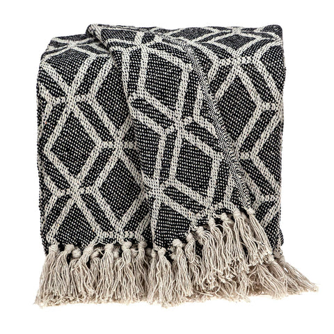 Parkland Collection Kat Casual Gray 52" x 67" Woven Handloom Throw