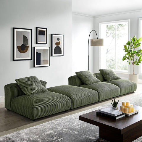 Modway Solace Sectional, Fern