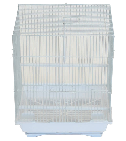 YML A1124MWHT Flat Top Small Parakeet Cage, 11" x 8.5" x 14"