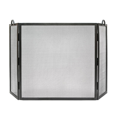 Minuteman International SS-31L Twisted Rope Folding Fireplace Screen, Large