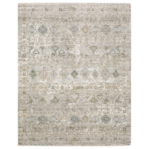 Oriental Weavers Avalon Machine Woven Area Rug - AVA05-9'10" x 12'10" - in Beige/Grey - Traditional Style Living Room, Family Room, Dining Room Rug