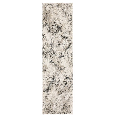Oriental Weavers Nebulous Area Rug - 561E9-2'3" x 7'6" - in Ivory/Grey - Modern Style, Stain Resistant, Family and Pet Friendly, Entryway, Hallway Runner Rug