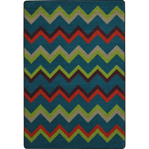 Joy Carpets Kid Essentials Sonic Teen Area Rugs, 5'4" x 7'8", Tropics