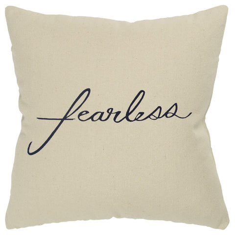 Rizzy Home Sentiment 20" x 20" Poly Pillow with Cotton Canvas Cover-Natural