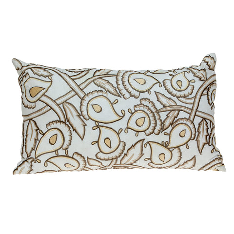Parkland Collection Celeste Accent White Pillow Cover with Poly Insert