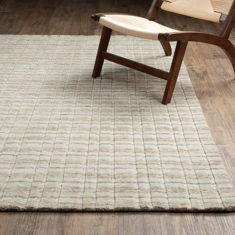 Oriental Weavers Thatcher THA02 - Hand-Loomed Area Rug - 10' x 13' - in Beige/Gold - Scandinavian Style Living Room, Family Room, Dining Room Rug