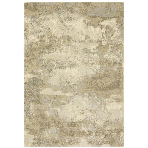 Oriental Weavers Astor Area Rug - 8322J - 7'10" x 10'10" - in Gold/Beige - Modern Style, Stain Resistant, Family and Pet Friendly, Dining, Living Room Rug