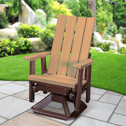 American Furniture Classics Model 410CTB Brandon Swivel Glider in Cedar on a Tudor Brown Base